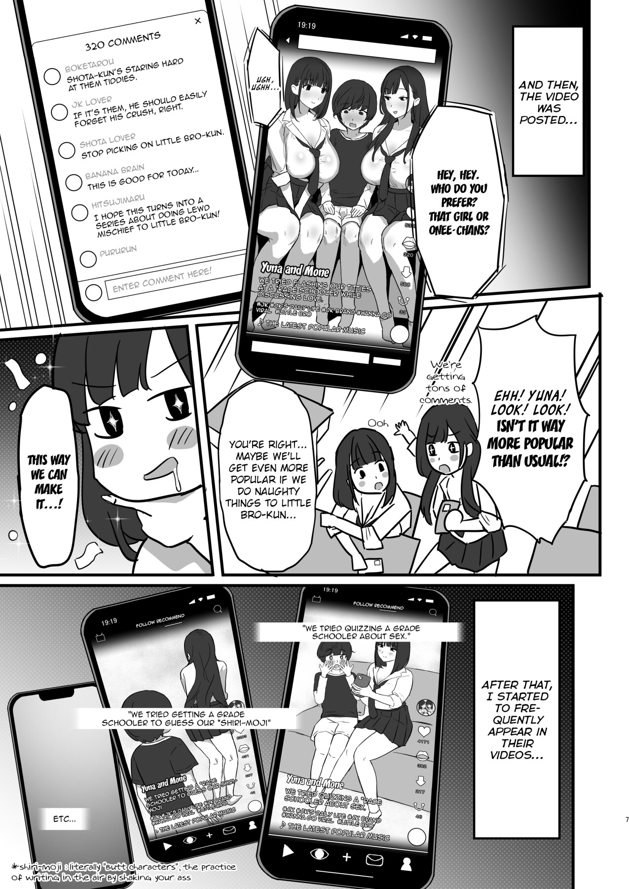 Hentai Manga Comic-The Book where a Kid gets Titfucked a lot by Onee-chan's JK *iktoker Friends.-Read-8